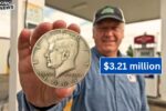 Gas station clerk finds $3.21 million worth of Kennedy half dollar